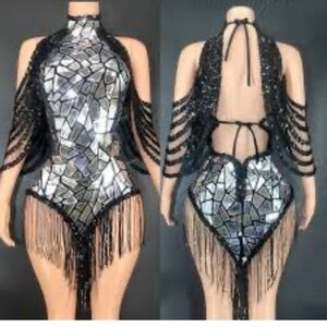 Sparkly Sequin Leotard Bodysuit - Sexy Dance Costume